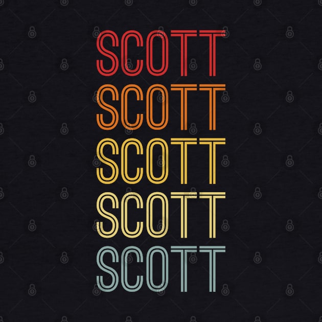 Scott Name Vintage Retro Pattern by CoolDesignsDz